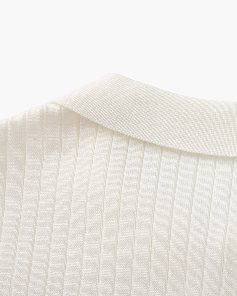 Polo côtelé haut de gamme